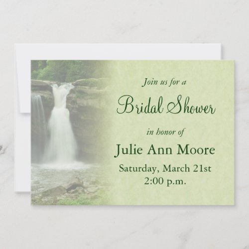 Waterfall Bridal Shower Invitation