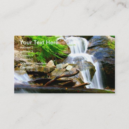 Customizable Waterfall Business Card Templates