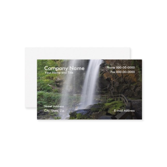 Waterfall Business Card (Front/Back In Situ)
