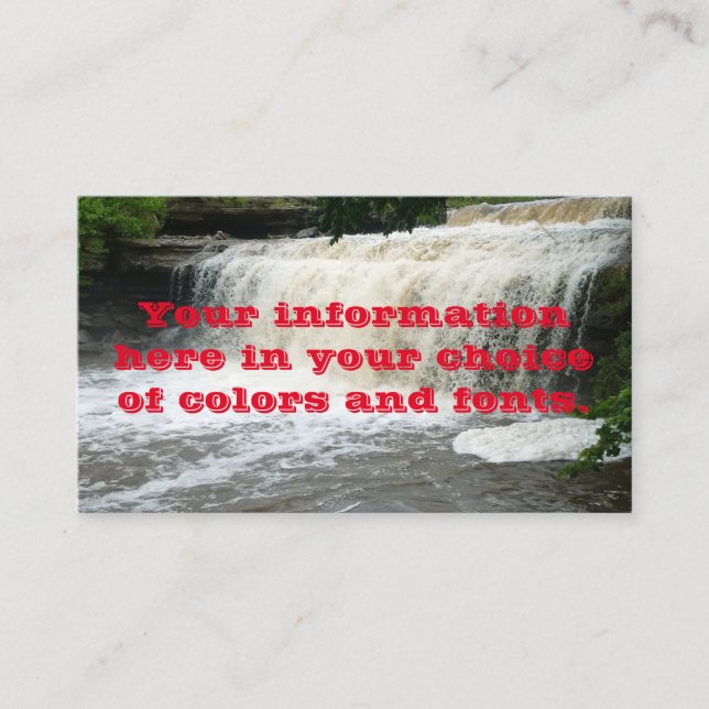 Waterfall  business card (Front)