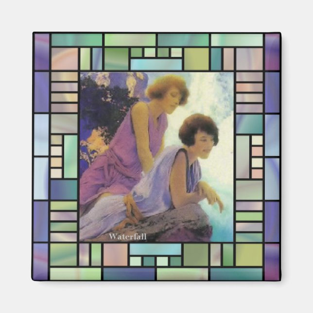 "Waterfall", by Maxfield Parrish Magnet (Front)