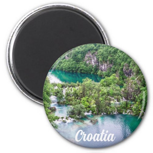 Waterfall cascade in Plitvice Lakes Park Croatia Magnet