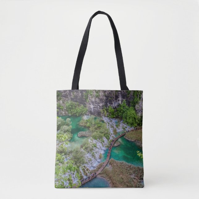 Waterfall cascade of Plitvice lakes park Tote Bag (Front)
