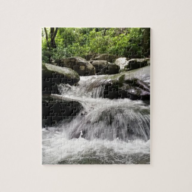 Waterfall Cascades Great Smoky Mountains Jigsaw Puzzle (Vertical)