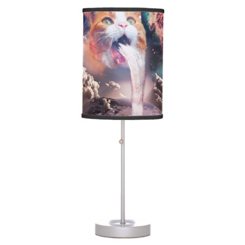 Waterfall cat table lamp