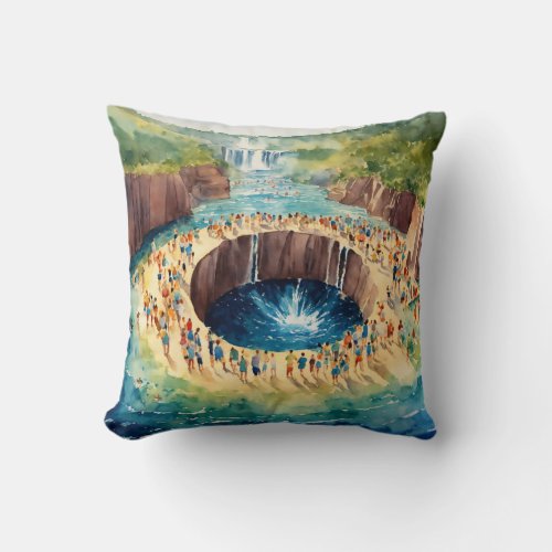 Waterfall Chaos Pillow Cover Front Design