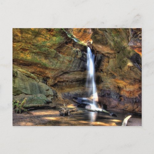 Waterfall Conkles Hollow Ohio Postcard