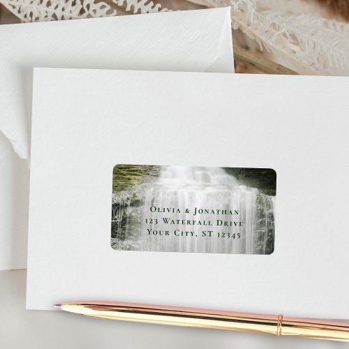 Waterfall Country Outdoor Wedding Address Label