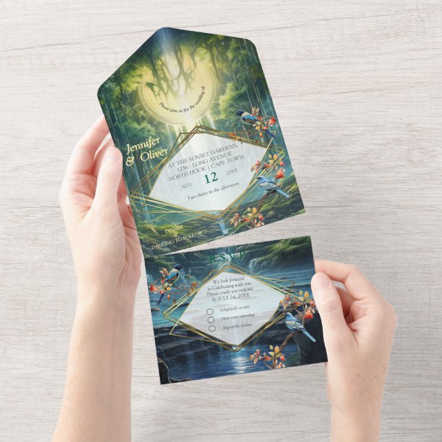 Waterfall Destination of Our World All In One Invitation (Tearaway)