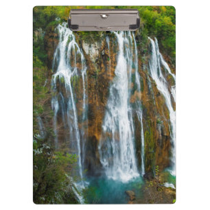 Waterfall elevated view, Croatia Clipboard