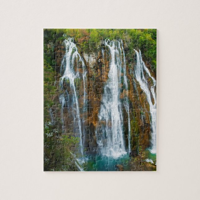 Waterfall elevated view, Croatia Jigsaw Puzzle (Vertical)