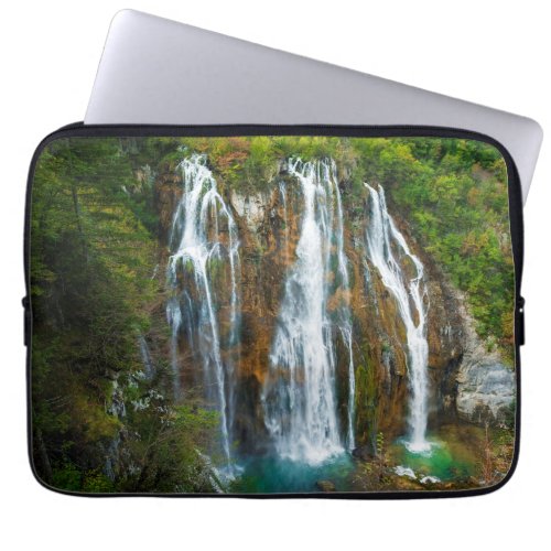 Waterfall elevated view Croatia Laptop Sleeve
