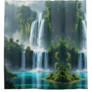 Waterfall Escape: Nature’s Power in Every Shower Curtain