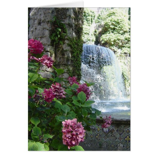 Waterfall floral blank all occasion card (Front)
