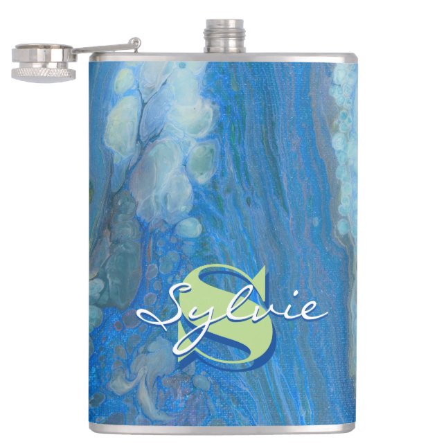 Waterfall Fluid Painting Flask (Opened)