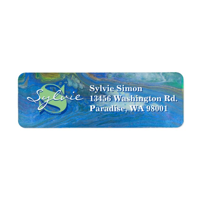 Waterfall Fluid Painting Label (Front)