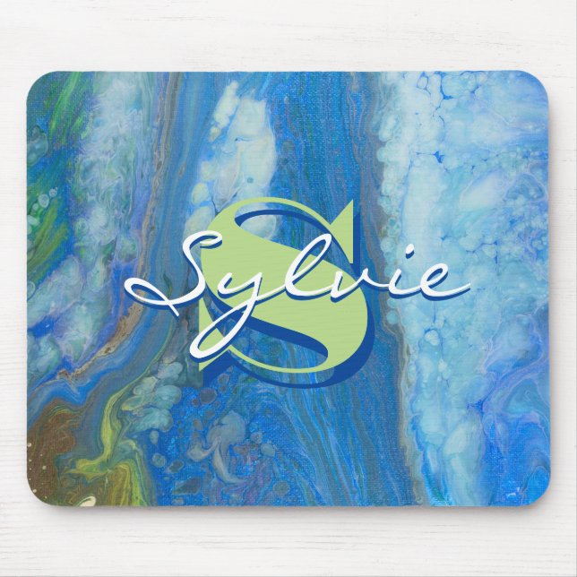 Waterfall Fluid Painting Mouse Pad (Front)