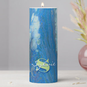 Waterfall Fluid Painting Pillar Candle