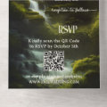 Waterfall Forest Greenery QR Code Wedding All In One Invitation | Zazzle
