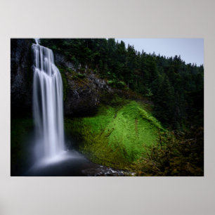 Waterfall forest poster