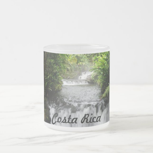Waterfall Frosted Glass Coffee Mug (Center)