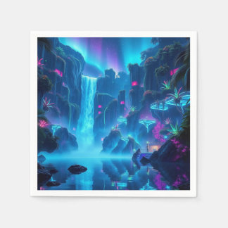 Waterfall Getaway Neon Napkins