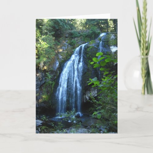 Waterfall Greeting Card with Apache Blessing