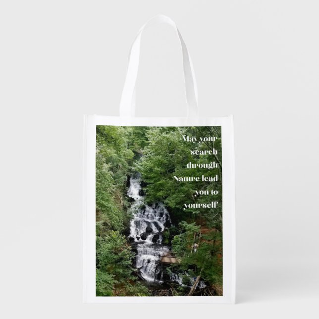 Waterfall Grocery Bag (Front)