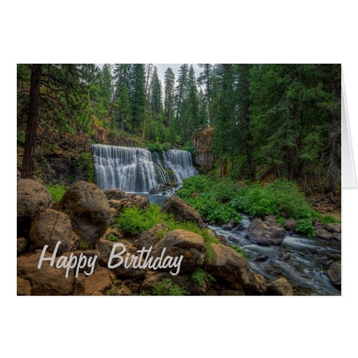WATERFALL - HAPPY BIRTHDAY GREETING CARD | Zazzle