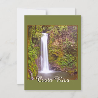 Waterfall in Costa Rica Postcard