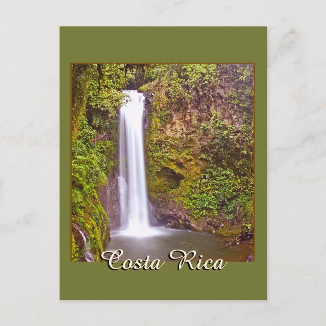 Waterfall in Costa Rica Postcard (Front)
