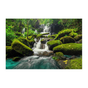 Waterfall in Jungle   Phu Tub Berk Mountain Acrylic Print