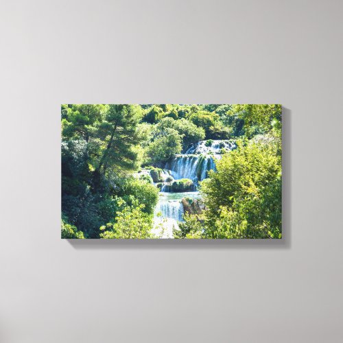Waterfall in Krka National Park _ DalmatiaCroatia Canvas Print