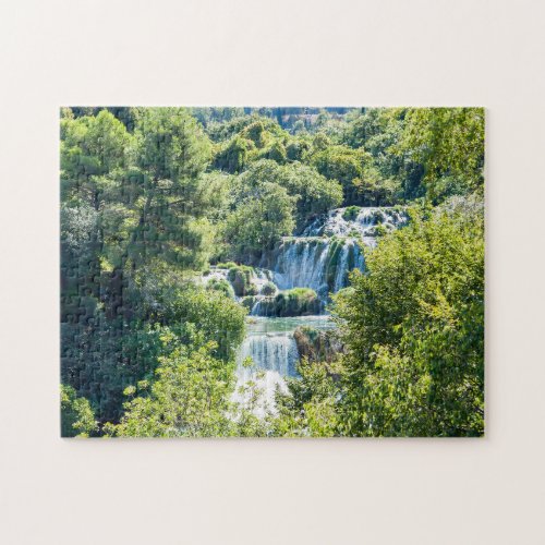 Waterfall in Krka National Park _ DalmatiaCroatia Jigsaw Puzzle