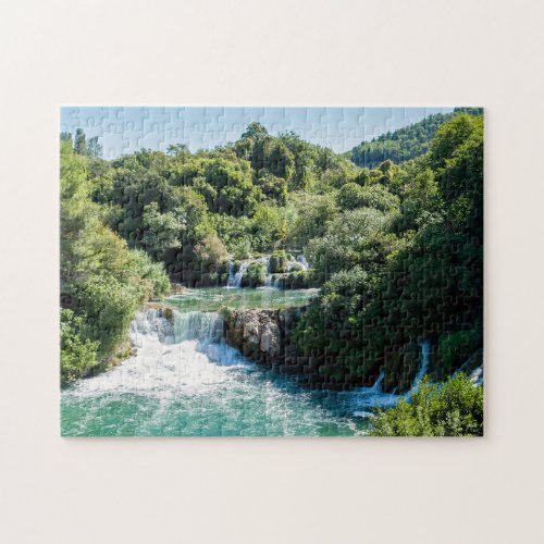 Waterfall in Krka National Park _ DalmatiaCroatia Jigsaw Puzzle