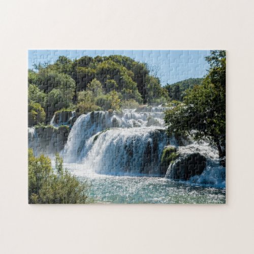 Waterfall in Krka National Park _ DalmatiaCroatia Jigsaw Puzzle