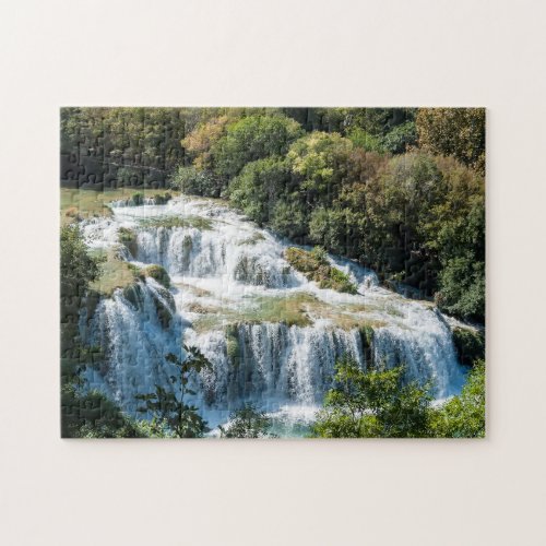 Waterfall in Krka National Park _ DalmatiaCroatia Jigsaw Puzzle