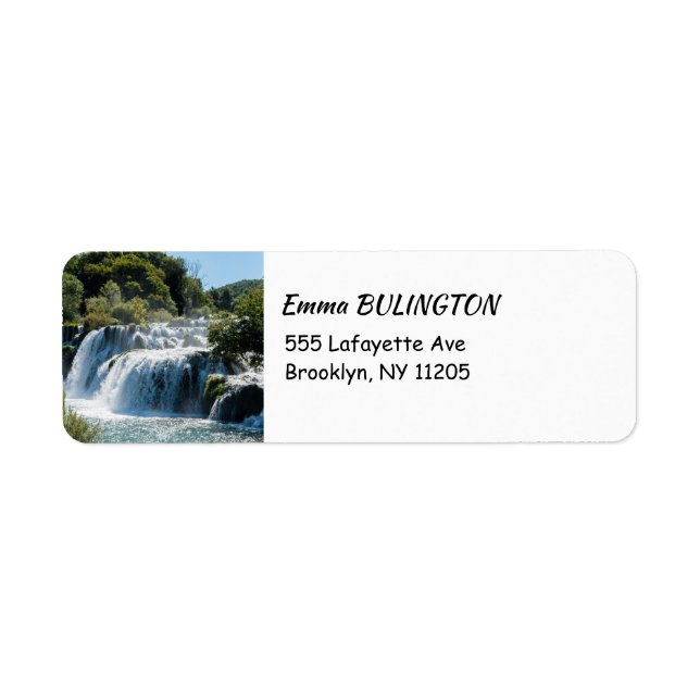 Waterfall in Krka National Park - Dalmatia,Croatia Label (Front)