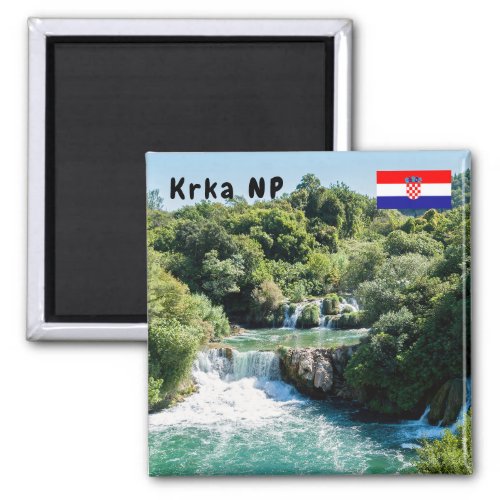 Waterfall in Krka National Park _ DalmatiaCroatia Magnet
