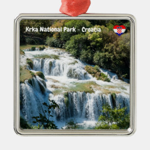 Waterfall in Krka National Park - Dalmatia,Croatia Metal Ornament