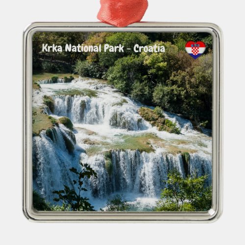 Waterfall in Krka National Park _ DalmatiaCroatia Metal Ornament