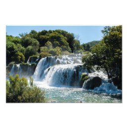Waterfall in Krka National Park - Dalmatia,Croatia Photo Print