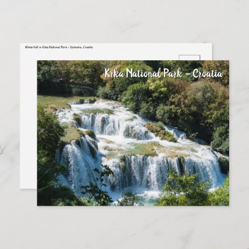 Waterfall in Krka National Park _ DalmatiaCroatia Postcard