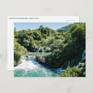 Waterfall in Krka National Park - Dalmatia,Croatia Postcard