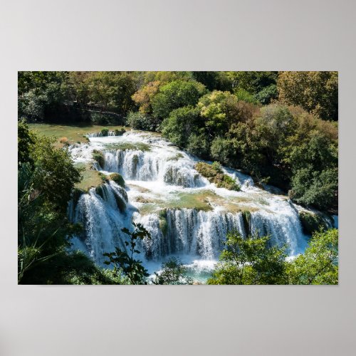 Waterfall in Krka National Park _ DalmatiaCroatia Poster