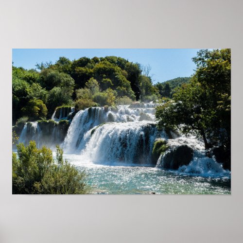 Waterfall in Krka National Park _ DalmatiaCroatia Poster