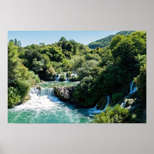 Waterfall in Krka National Park _ DalmatiaCroatia Poster