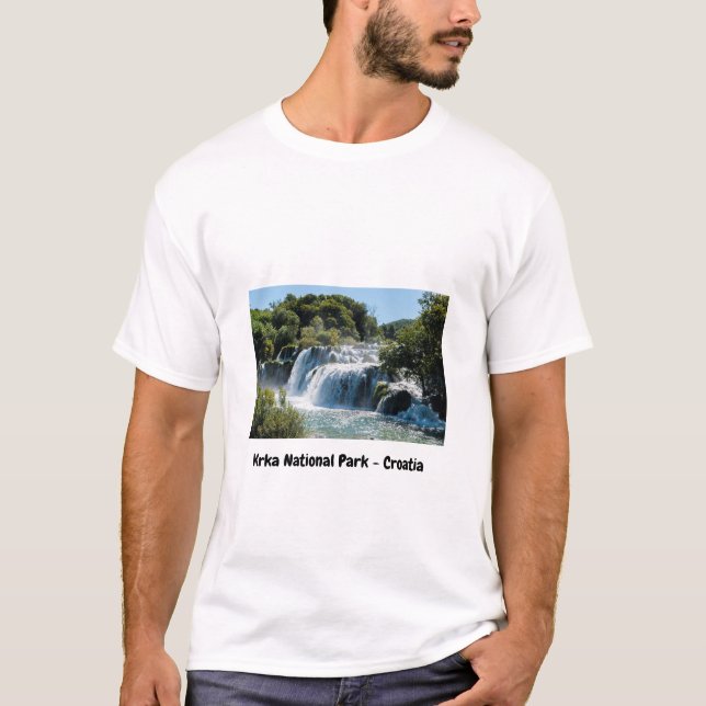 Waterfall in Krka National Park - Dalmatia,Croatia T-Shirt (Front)