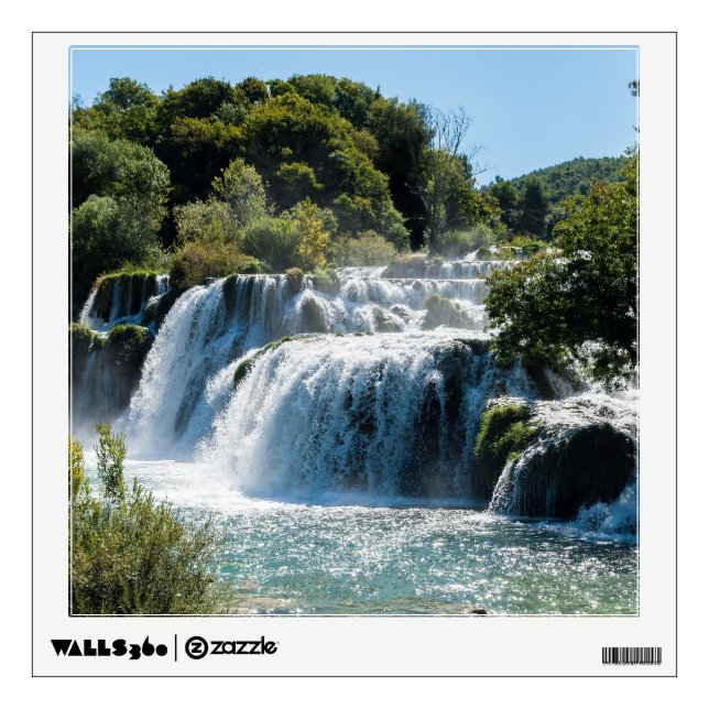 Waterfall in Krka National Park - Dalmatia,Croatia Wall Decal (Front)
