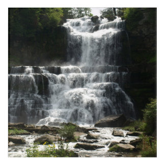 Waterfall in Nature Picture on a  Acrylic Print